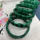Malachite Bracelet 10x10mm Gem Jewelry for Women Men Gift