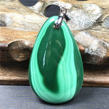 Malachite Chrysocolla Pendant Green Crystal Jewelry For Men Women