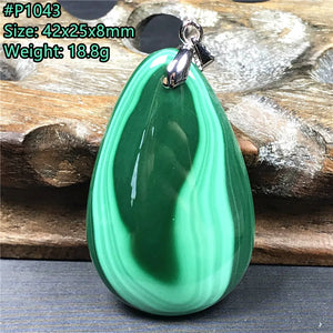 Malachite Chrysocolla Pendant Green Crystal Jewelry For Men Women