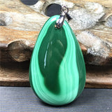 Malachite Chrysocolla Pendant Green Crystal Jewelry For Men Women