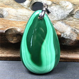 Malachite Chrysocolla Pendant Green Crystal Jewelry For Men Women