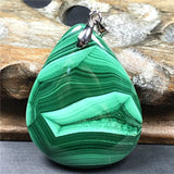 Natural Malachite Chrysocolla Pendant Green Malachite Stone Jewelry