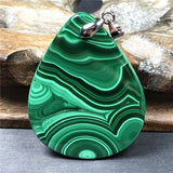 Natural Malachite Chrysocolla Pendant Green Malachite Stone Jewelry