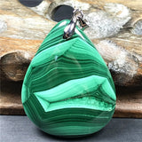 Natural Malachite Chrysocolla Pendant Green Malachite Stone Jewelry