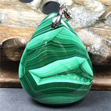 Natural Malachite Chrysocolla Pendant Green Malachite Stone Jewelry