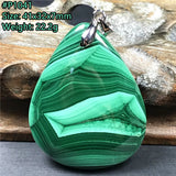 Natural Malachite Chrysocolla Pendant Green Malachite Stone Jewelry