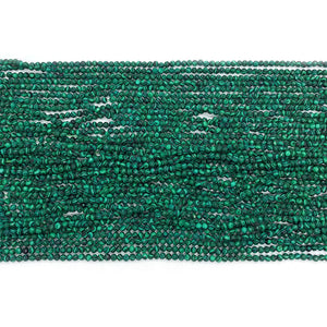 Malachite Faceted Round Beads 2mm/3mm/4mm Charm Jewelry DIY