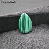 Natural Malachite Flat Water Drop Shape Pendant Gemstone