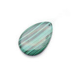 Natural Malachite Flat Water Drop Shape Pendant Gemstone