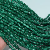 Natural Malachite Loose Rice Beads 6x9mm