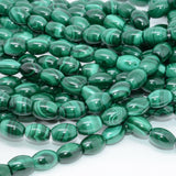 Natural Malachite Loose Rice Beads 8x11mm-9x12mm