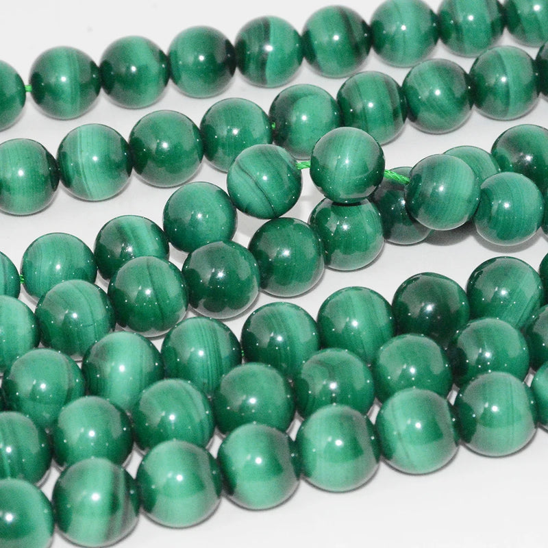 Natural Malachite Round Beads 10mm