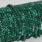Natural Malachite Round Beads 4.2mm Loose, Not Complete Round