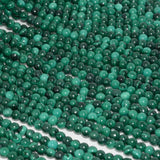 Natural Malachite Round Beads 4.2mm Loose, Not Complete Round