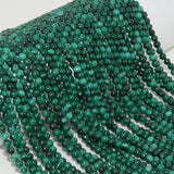 Natural Malachite Round Beads 4.2mm Loose, Not Complete Round