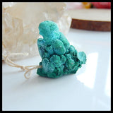 Malachite Rough Gemstone Pendant Bead, 24x23x15mm