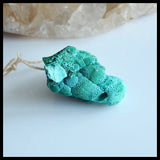 Malachite Rough Gemstone Pendant Bead, 24x23x15mm