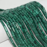 Natural Malachite Round Tube Beads 5x13mm