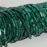 Natural Malachite Round Tube Beads 5x13mm