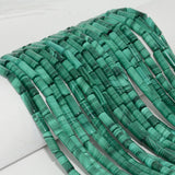 Natural Malachite Round Tube Beads 5x13mm