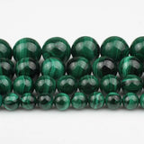 Malachite Stone Beads Round Gem Loose Spacer Beads 7.5'' Strands