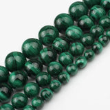 Malachite Stone Beads Round Gem Loose Spacer Beads 7.5'' Strands