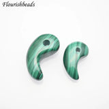 Natural Malachite Teeth Shape Pendant Gemstone Materials Fine Jewelry