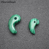 Natural Malachite Teeth Shape Pendant Gemstone Materials Fine Jewelry