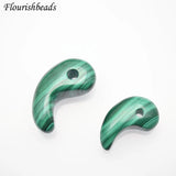 Natural Malachite Teeth Shape Pendant Gemstone Materials Fine Jewelry