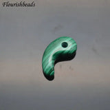 Natural Malachite Teeth Shape Pendant Gemstone Materials Fine Jewelry