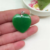 Malay Jade Heart Gourd 925 Silvery Jade Pendant Jewelry Lucky Amulet