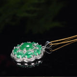 Malay Jade Flower Pendant Lucky Safety Amulet