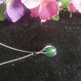 Malay Jade Luck Bead Pendant 925 Silver Jewelry