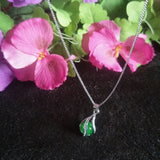 Malay Jade Luck Bead Pendant 925 Silver Jewelry