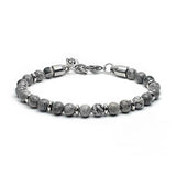 Map Stone Bracelet for Men Stainless Steel Jewelry Gift