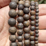 Matte Bronzite Stone Beads Round Spacer Beads 6/8/10mm DIY Jewelry Making