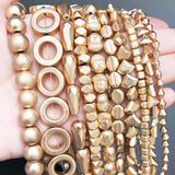 Matte Frosted Hematite Stone Beads for Jewelry Making