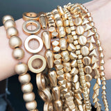 Matte Frosted Hematite Stone Beads for Jewelry Making