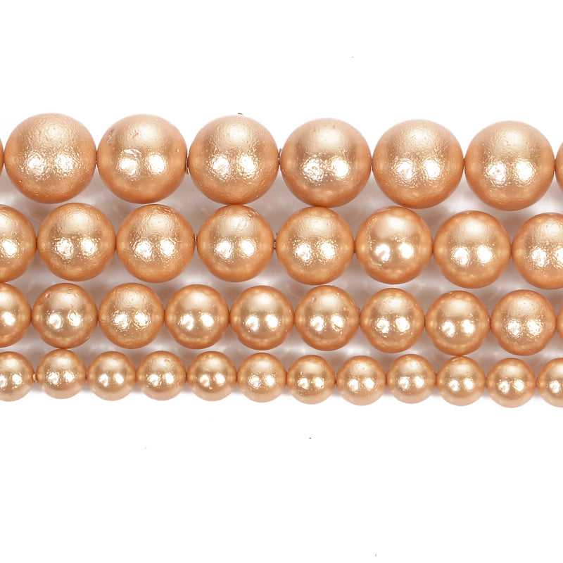 Natural Matte MixedColor Cotton Shell Spacer Beads 6-12MM