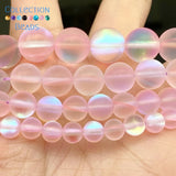Matte Pink Austrian Crystal Spacer Round Bead 6-12 MM