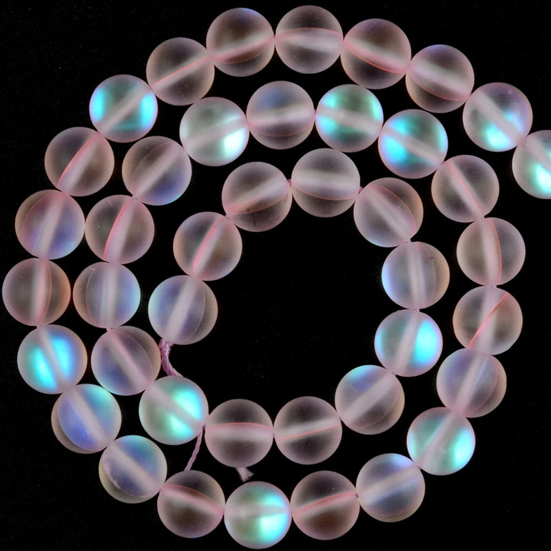 Matte Pink Austrian Crystal Spacer Round Bead 6-12 MM