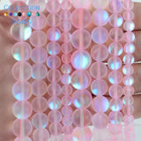 Matte Pink Austrian Crystal Spacer Round Bead 6-12 MM