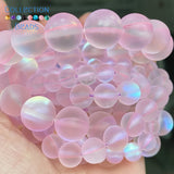 Matte Pink Austrian Crystal Spacer Round Bead 6-12 MM