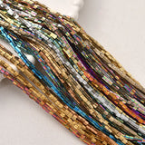 Matte Rainbow Hematite Gravel Spacer Beads 15''