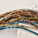 Matte Rainbow Hematite Gravel Spacer Beads 15''