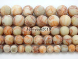 Natural Matte Red Spider Web Ja-sper Gems Stone Round Spacer Beads 15''