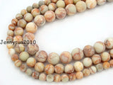 Natural Matte Red Spider Web Ja-sper Gems Stone Round Spacer Beads 15''