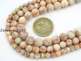 Natural Matte Red Spider Web Ja-sper Gems Stone Round Spacer Beads 15''