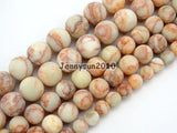 Natural Matte Red Spider Web Ja-sper Gems Stone Round Spacer Beads 15''