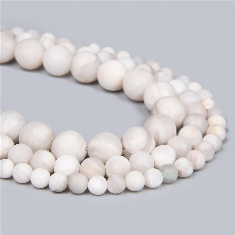 Matte Crazy Agate Stone Beads 4-12MM for Jewelry Making